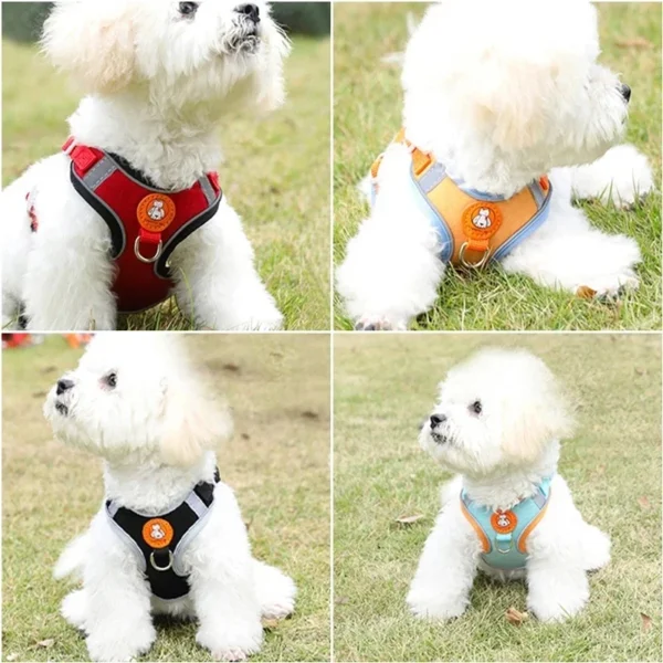 Pet Dog Harness Breathable Reflective Dog Harness Adjustable Harness Dog for Kitten Puppy Pet Accessories for Small Dogs - Image 4