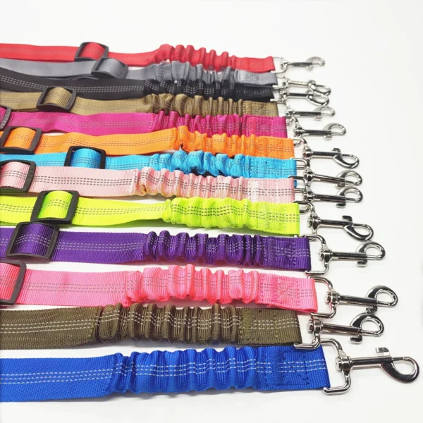 Adjustable Dog Car Seat Belt Harness for Dogs Nylon Reflective Cushioning Elasticity Car Travel Dog Accessories for Dogs - Image 5