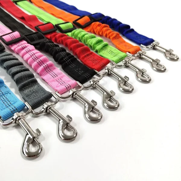 Dog accessories Pet Dog Car Seat Belt cat Leash Vehicle Belt Adjustable Cushioning Elastic Reflective Safety Rope for small Dogs - Image 4