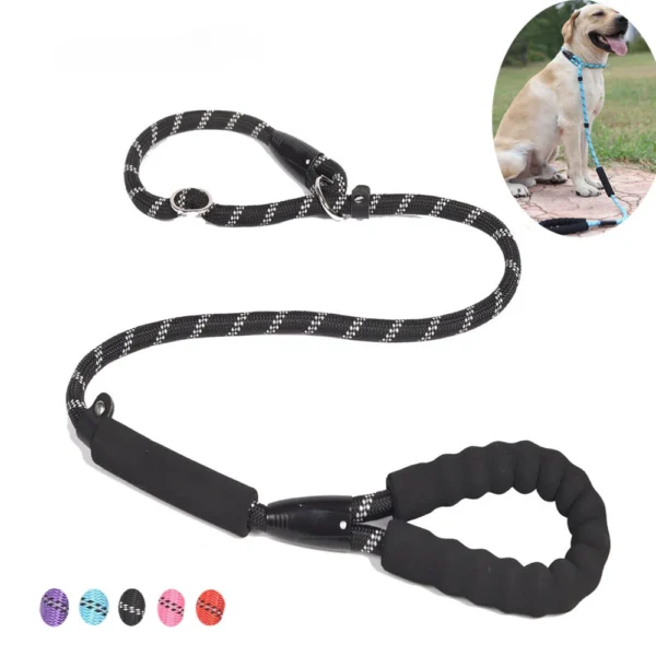 1.6M Reflective Rope Dog Lead Leash for Small Large Dogs Nylon Basic Leashes Dog Walking Big Dog Collar