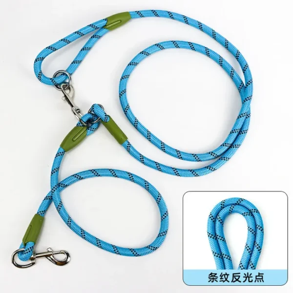 Reflective Nylon Leashes Pet Dogs Chain Traction Rope Leads for Running Dog Walking Free Hands Rope Chain for Small Large Dogs - Image 5