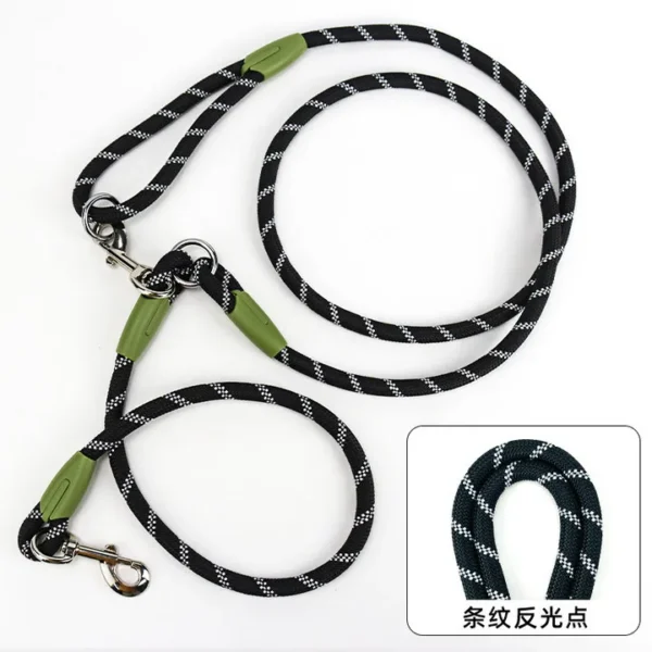 Reflective Nylon Leashes Pet Dogs Chain Traction Rope Leads for Running Dog Walking Free Hands Rope Chain for Small Large Dogs - Image 4